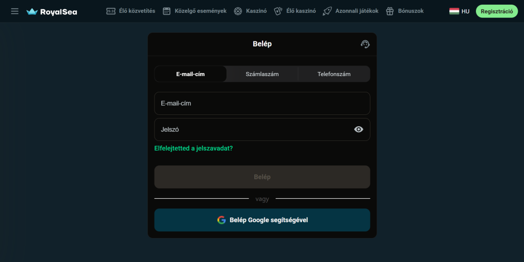 Royalsea hu Login
